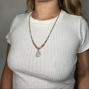 Bead and gem necklace